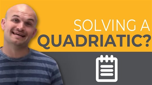 What does solving a quadratic mean?