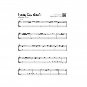 BTS - Spring Day | Free Easy Piano Sheet | Funguypiano