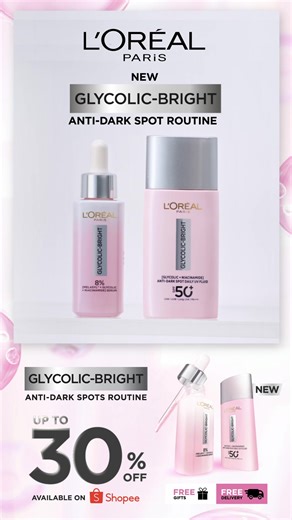 23 reactions | Dark spots? This is how you fight back! Brighter skin starts with the NEW Glycolic-Bright Routine: ✨ Correct & fade dark spots with Glycolic-Bright Serum + Melasyl™ ✨ Protect & prevent new spots with NEW Glycolic-Bright SPF 50+ 1 routine, 2 powerhouses—this is your ultimate dark spot defense. #LorealParisMY #GlycolicBright #GameOverDarkSpots #Melasyl #GlycolicAcid #AntiDarkSpot #SPF50 #Sunscreen #GlowingSkin | L'Oréal Paris | Facebook
