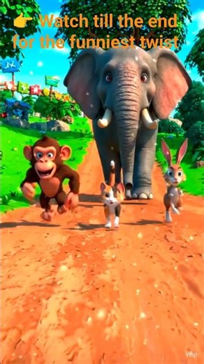 Crazy Animal Race Gone Wrong 😂🐒🐶🐱 | Unexpected Winner Cat Wins the Race! 🏆🔥 #shorts #cartoon #lol