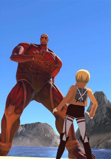 MACARENA: Attack on Titan Colossal Titan vs Armin #attackontitan #aot #vrchat #fyp