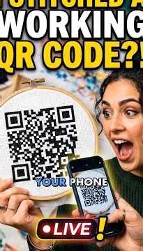 🧵Cross Stitch Hack: Making Scannable QR Codes #needlework #diy #shorts