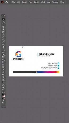 Easy Business Card Design in Illustrator | Quick Tutorial #shorts