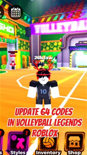 NEW Working 64 Update Codes For Volleyball Legends ROBLOX *All New Working Codes* shorts #codes