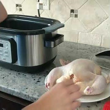 Cooking whole chicken using the roast function on the Instant Pot Aura 10 in 1 Multicooker