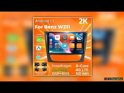 Android 15 Carplay Auto For Benz W211 Car Radio Player Multimedia stereo Navigation 4GWIFI Head