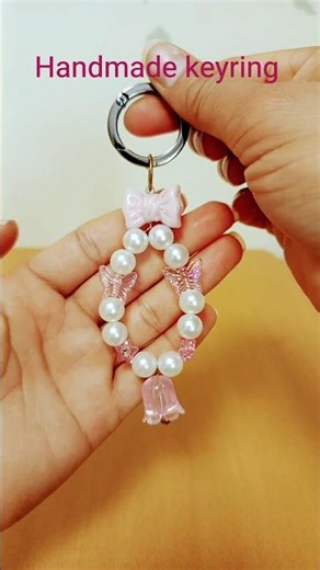 Handmade keyring|DIY beaded keychain #diy #shorts #keychain