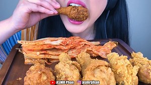 ASMR Phan | ASMR EATING SOUNDS. Most Popular Fried Chicken! Here I ate some of the most fried chicken fast food chains. Popeyes, KFC, Jollibee and... | Instagram