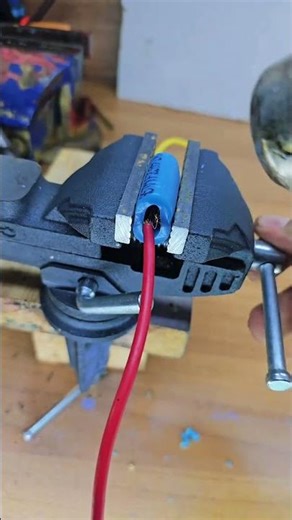 Secure the cable connection with a piece of pipe #shorts