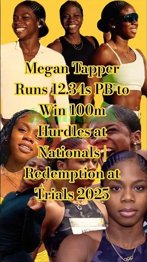 Megan Tapper Runs 12.34s PB to Win 100m Hurdles at Nationals Redemption at Trials 2025 #megantappee