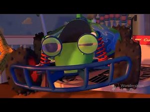 Toy Story Woody pushes Buzz out the window Slow motion