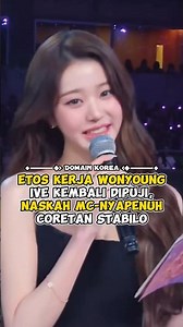 Etos kerja Wonyoung IVE kembali dipuji, naskah MC-nya penuh coretan stabilo #kpop #shorts