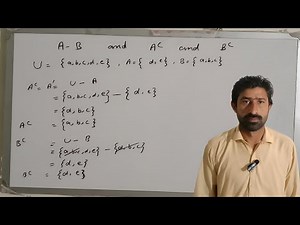 Difference and Complement of Sets | Basic Set Theory Explained