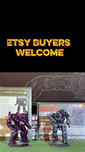 BattleTech Alpha Strike Hand‑Painted BattleMaster & Awesome Mechs w/ Pilot Cards TableTop‑Ready ETSY