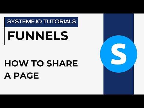 How to share a page | systeme.io tutorial