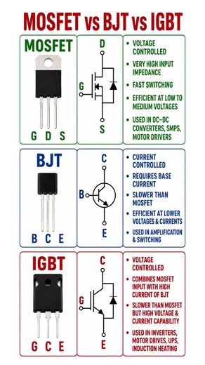 Power transistors comparison