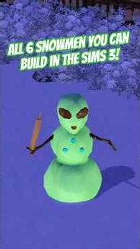 All 6 Snowmen You Can Build In The Sims 3! #shorts #thesims3 #sims3 #gaming