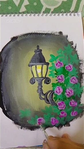 Night light painting #painting #artandcraft