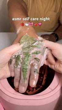 ASMR PINK SELF CARE ON MY HUSBAND 💞👩🏼‍❤️‍👨🏾 #selfcare #asmr #nails