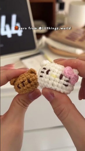 crochet with me using lilthings yarn🧸☁️