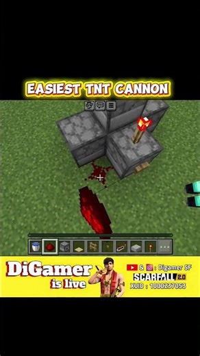 Easiest TNT Cannon in Minecraft 💣 (Anyone Can Build!)#minecraft