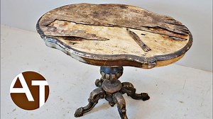 I spent 2 weeks restoring this table - and did it for free