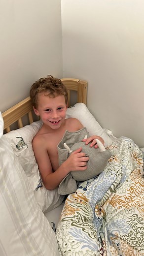 Hannah Robinson on Instagram: "We surprised TJ with his new “big brother bed” from @nestig’s new kids collection. It’s so fun to be his parents!! 🥲 #nestigworld #nestigpartner"