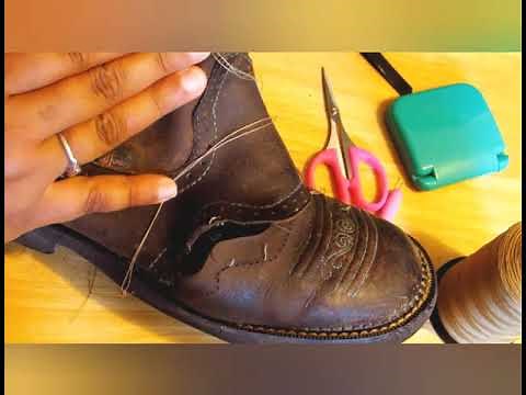 Boot Repair Using a Saddle Stitch