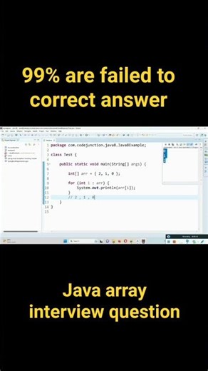 Tricky array interview question || Java question #javainterviewquestions #equalsmethod