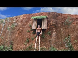 Build Undergroud Hut On The Cliff To Avoid Wildlife