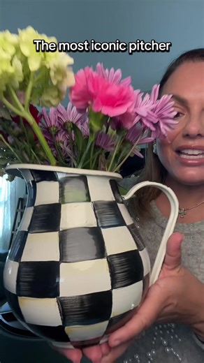 I had to get my MacKenzie Child’s iconic pitcher in black and it comes in so many colors. Some of the colors are already selling out. Get yours today! #mackenziechilds #homedecor #kitchendecor #vases #centerpiece