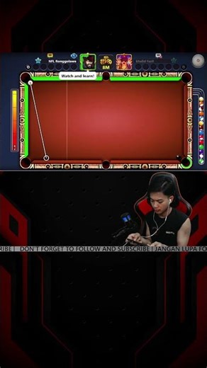Master memberikan tutorial kepada lawan🥶🥶😎 #8ballpool