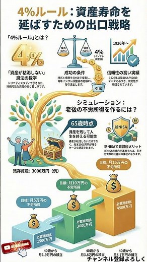 【出口戦略】資産寿命を支配する「4%の法則」。トリニティスタディが示すファイナンスの正解 #Shorts