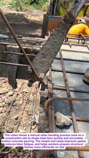 Watch This Worker Bend Rebar in Seconds Genius Construction Hack