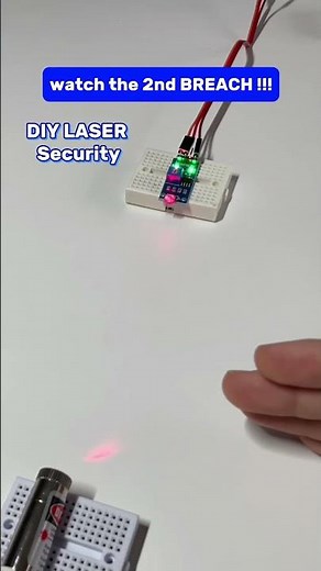 Simple DIY Laser Security System with Laser, LDR and Arduino #arduino #electronics #engineering #diy