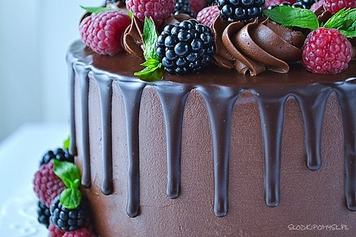 Drip na tort z gorzkiej czekolady