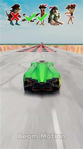 🪵Italian Brainrot Prirates BeamNG DRIVE Car Jump Challenge 🦈☕ #beamngdrive #italianbrainrot