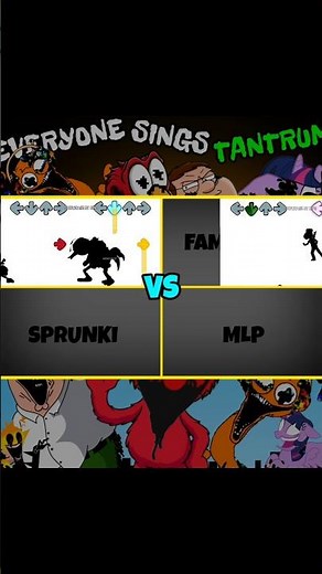 Tantrum: ORIGINAL vs MLP vs SPRUNKI vs FAMILY GUY!! #fnf #new #pibbymod #shorts