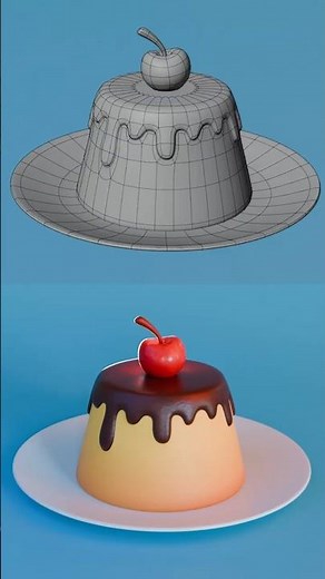 Creating a PUDDING in UNDER 1 Minute with Blender 3D