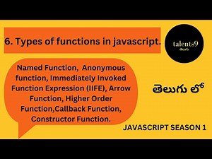 Types of functions in javascript || How named, anonymous, Arrow, IIFE, Higher Order functions work?