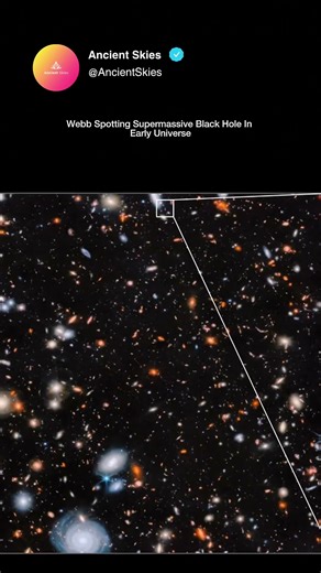 Webb Spots a Giant Black Hole in the Early Universe #shorts