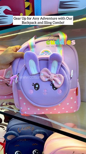 6.1K views · 25 reactions | Hop into style with our bunny-themed sling backpack combo!#reels #reelsinstagram #bunny #backpack #sling #onthego #backpacker | Cots & Cuddles | Facebook