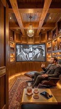 I built a hidden luxury VIP Cinema & Bar Room for a billionaire 🤫 at his backyard mansion 🏡