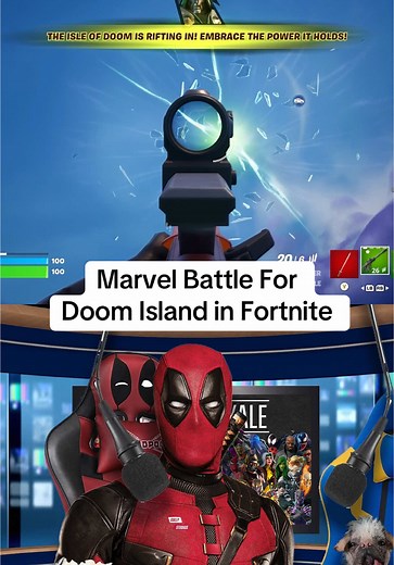 Marvel Characters Battle for Doom Island in Fortnite