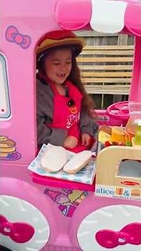 Best Toy Food Videos For Kids Pretend Play with Hello Kitty Car