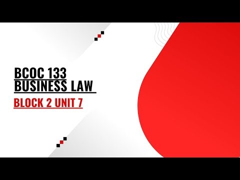 BCOC 133 BUSINESS LAW BLOCK 2 UNIT 7