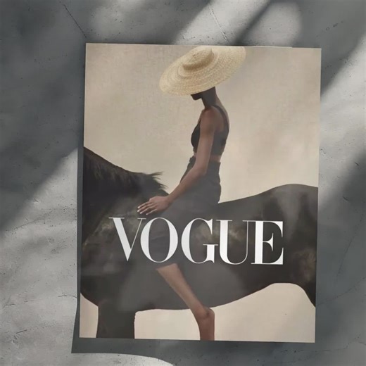 Retro Fashion Magazine Poster Vintage Summer Collection (JPEG Digital Download)