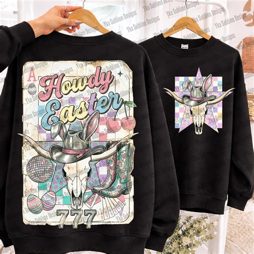 Howdy Easter Western PNG, Playing Card Wild Card Png, Bunny Cowgirl Sublimation Design, Western Easter Collage PNG, Retro Wild West Png - Etsy