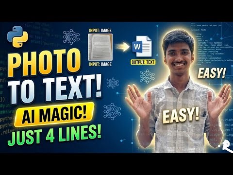 Photo-la irukka Text-ah Copy pannalama? | Python OCR Tutorial (Tamil) 📄✨