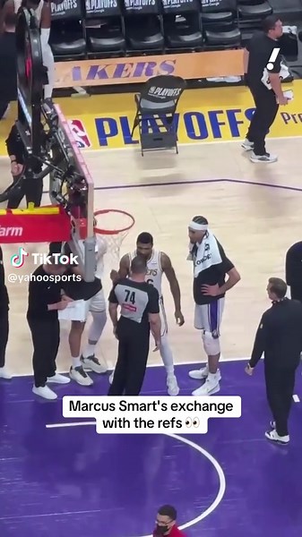 Marcus Smart had a chat with the ref during Thunder-Lakers Game 3 🗣️ #lakers #nba #basketball
